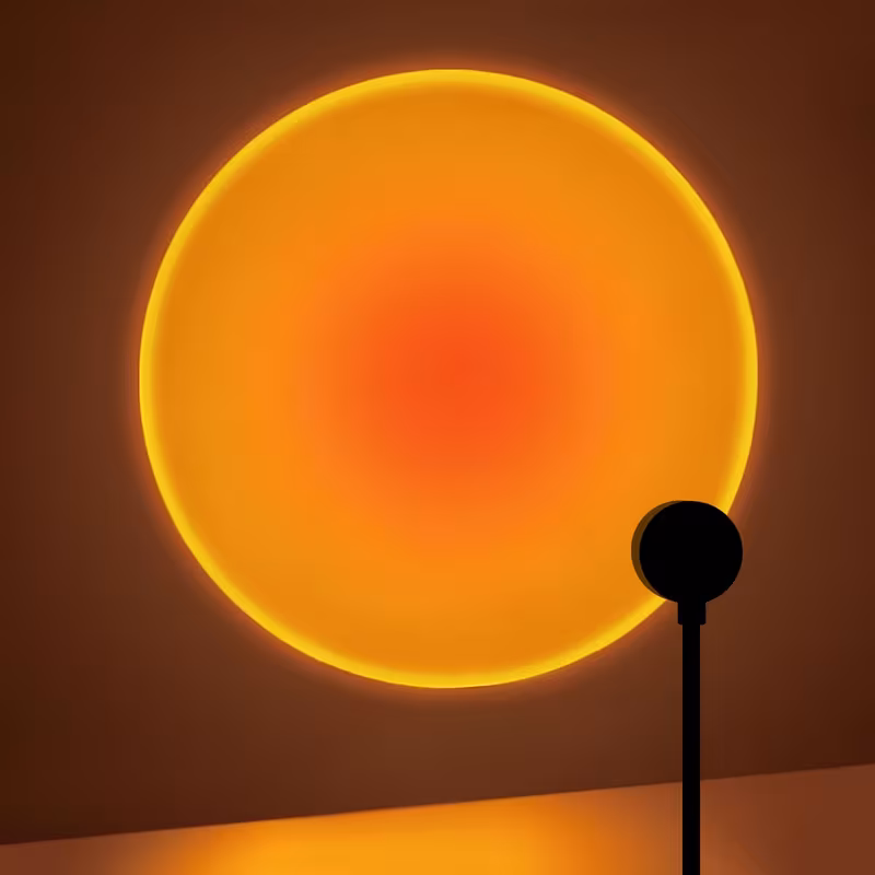 Clear product shot of the sunset projection lamp